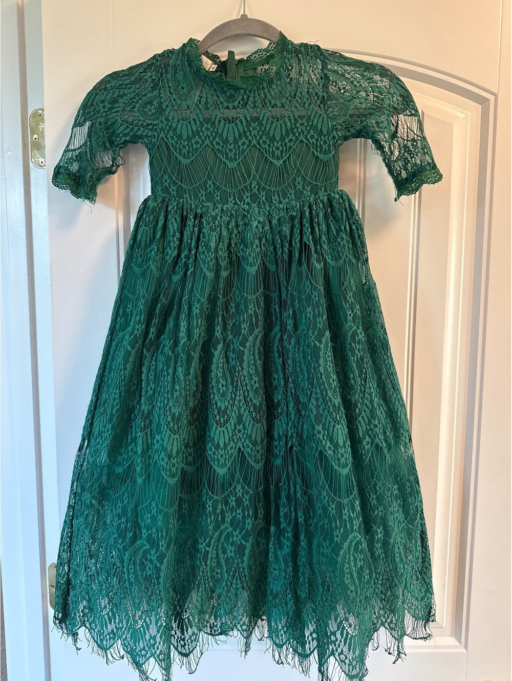 Trish Scully child size 4 green gown